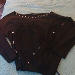 2 PC black with pearl track suit